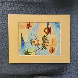 Unique Matted Fabric Art Print